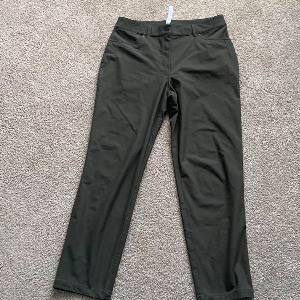 lululemon city sleek pants size 10 dark olive